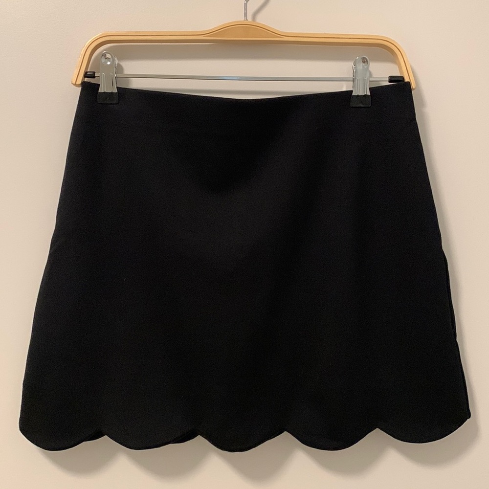 Topshop black scallop hem skirt
